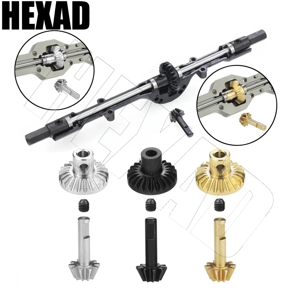 WPL D12 Metal Upgrade Hard Steel Rear Axle Gear Shaft Driving Gear Set for B24 C14 C24 B36 MN D90 FJ45 MN99s RC Car Spare Part