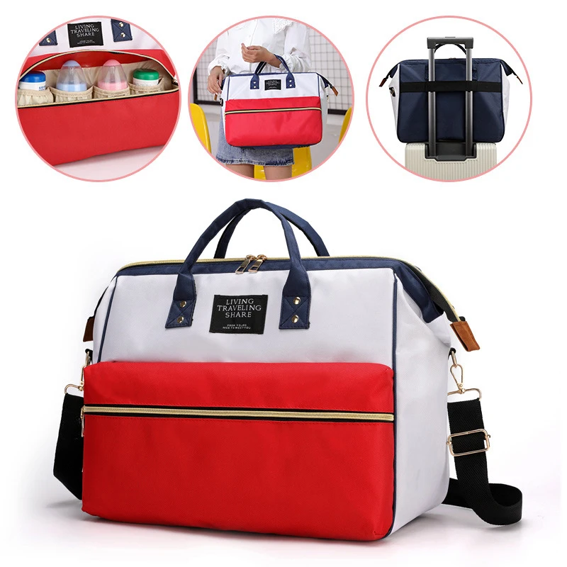 

Waterproof Canvas Diaper Bags Travel Storage Bag Mummy Maternity Nappy Bag Multifunctional Large Capacity Storage Space Baby Bag