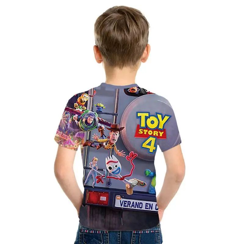 3D анимированная игрушка-Фотоаппарат, история 4, детская одежда с героями мультфильмов Милая рубашка для отдыха для мальчиков и девочек модная футболка с короткими рукавами для детей в стиле Харадзюку