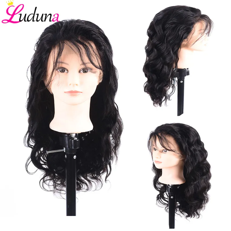 

Luduna 360 Lace Frontal Wigs Body Wave Wigs Remy Lace Wigs with Baby Hair For black Women Pre-Plucked Wig 150% Density