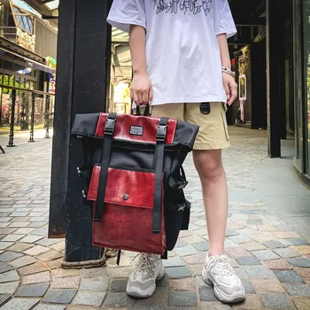 

Unisex Oxford Large Capacity travel Bags wild Preppy Style Leather backpacks minimalist outdoor leisure Daypack mochila feminina