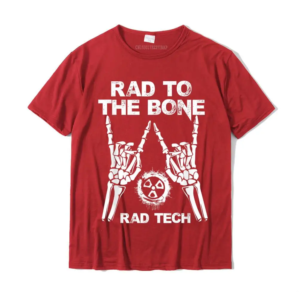Design Normal Short Sleeve Tops Tees Summer Round Collar All Cotton Men T Shirts Normal Tee Shirt 2021 Fashion RAD TO THE BONE - Rad Tech Radiology Skeleton Gift T-Shirt__MZ22452 red