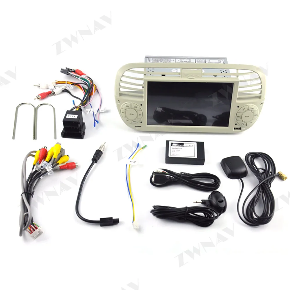 Cheap no 2 din Android 9.0 car cd dvd radio stereo For FIAT 500 2007-2014 BT Wifi auto Audio multimedia player gpd navigatio head unit 14