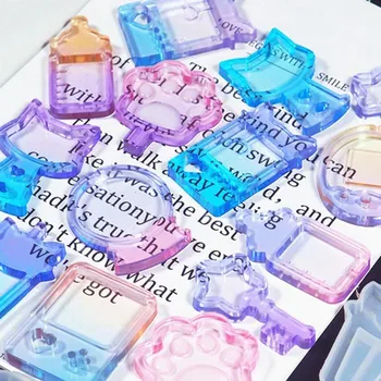 

1PC Shaker Mold Jewelry Mold Key Chain Pendant Resin Epoxy AB Resin Shaker Charm For DIY Jewelry Making