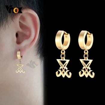

Vnox Rock Punk Satan and Lucifer Earrings for Men Women Anti Allergy Stainless Steel Unisex Ear Gifts Jewelry