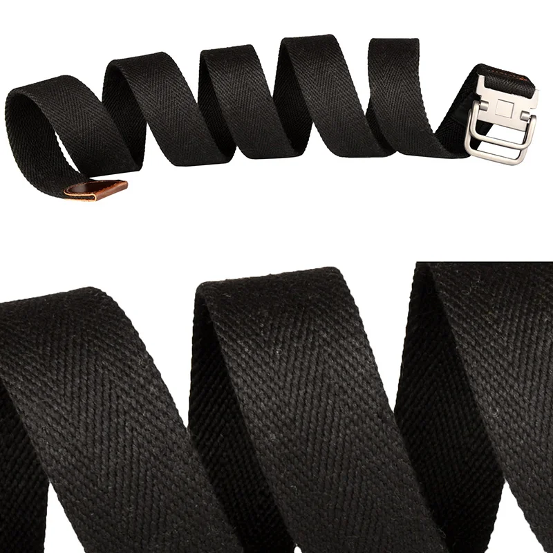 Ремень тканевый мужской с двойной пряжкой 100 190 см|web belt|belt for jeansbelt black |