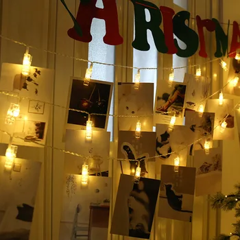 

LED String lights Battery DIY Photo Clip Holder Light Waterproof Fairy Lamp For Christmas New Year Wedding Party Decoration