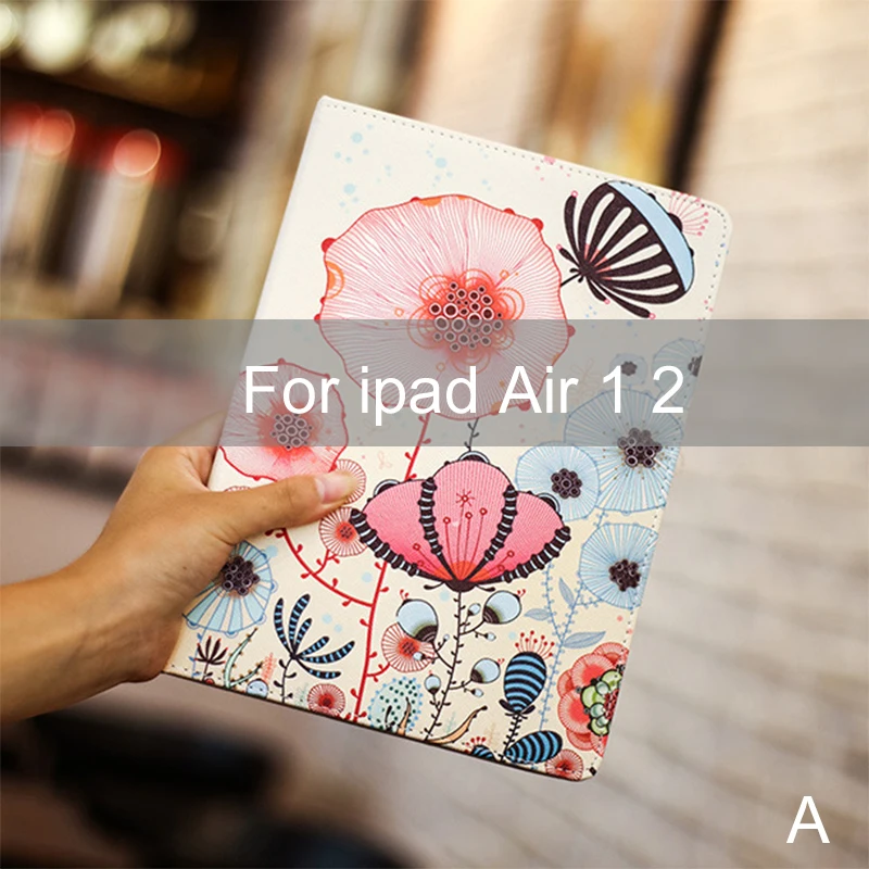 A Essidi кожаный чехол для IPad Air 1 2 Стенд Смарт авто Пробуждение сна чехол для планшета рукав для Ipad Air 1 2 - Цвет: A