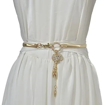 

Elastic Belts Women Girl Stretch Skinny Waist Belt butterfly fox Pendant Shape Wedding Designer Metal Female Belt para mujer