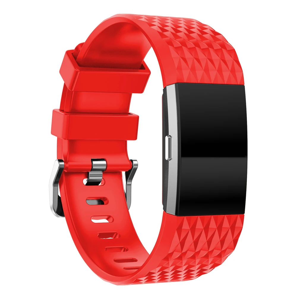 Мягкий силиконовый браслет для часов браслета FitBit Charge 2 дышащие наручный ремешок