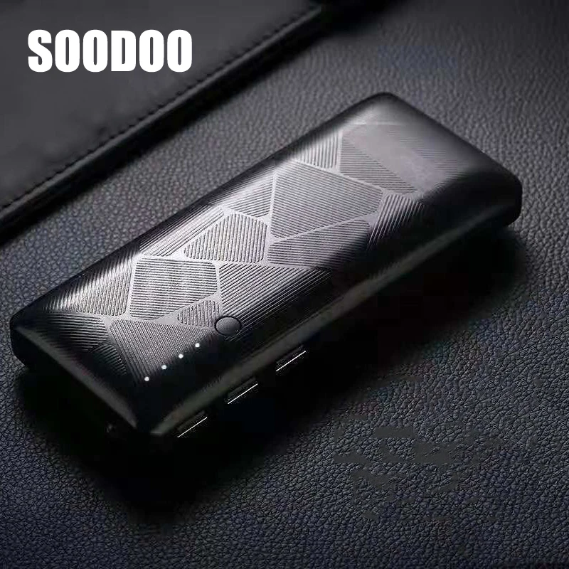 Soodoo внешний аккумулятор 10000 мАч 3 USB портативный зарядное устройство для