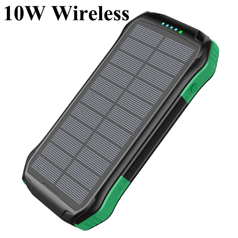 Solar Power Bank PD 18W QC3.0 Two-Way Fast Charge Outdoor Powerbank Phone External Battery Portable Charger Auxiliary Battery powerbank 20000 Power Bank