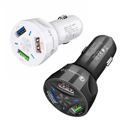 Высокое качество Универсальный 3 Порты usb кабель для быстрой зарядки USB для автомобиля Зарядное устройство быстрое зарядное устройство QC 3,0
