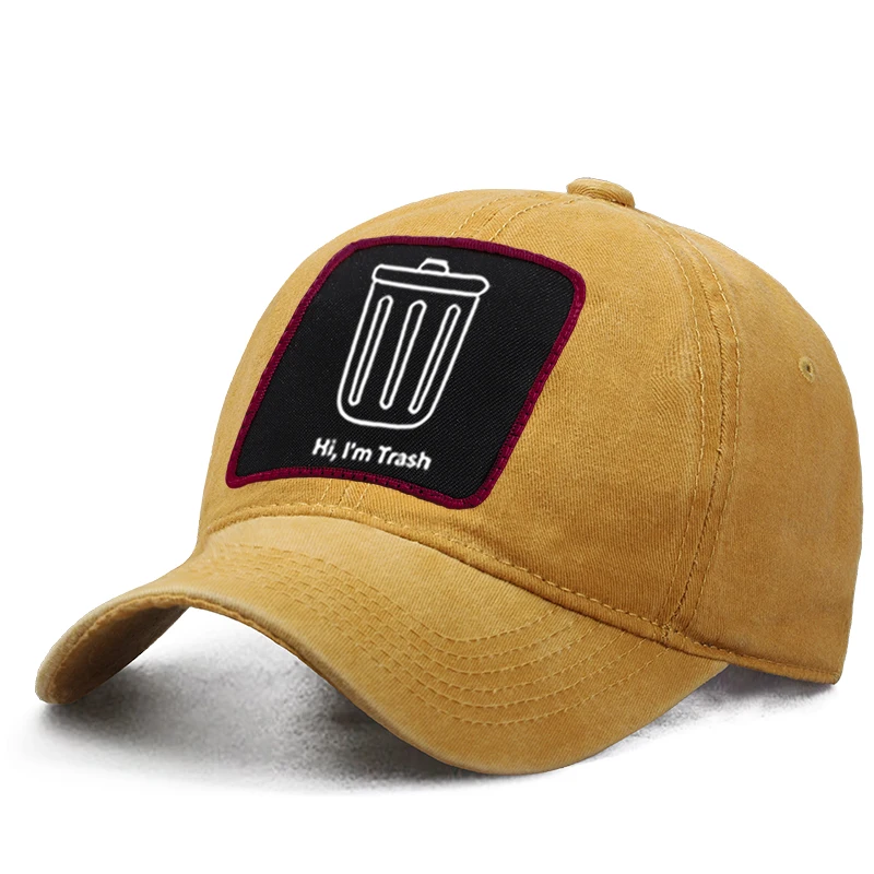 Hi I'm Trash Baseball Cap Woman Man 