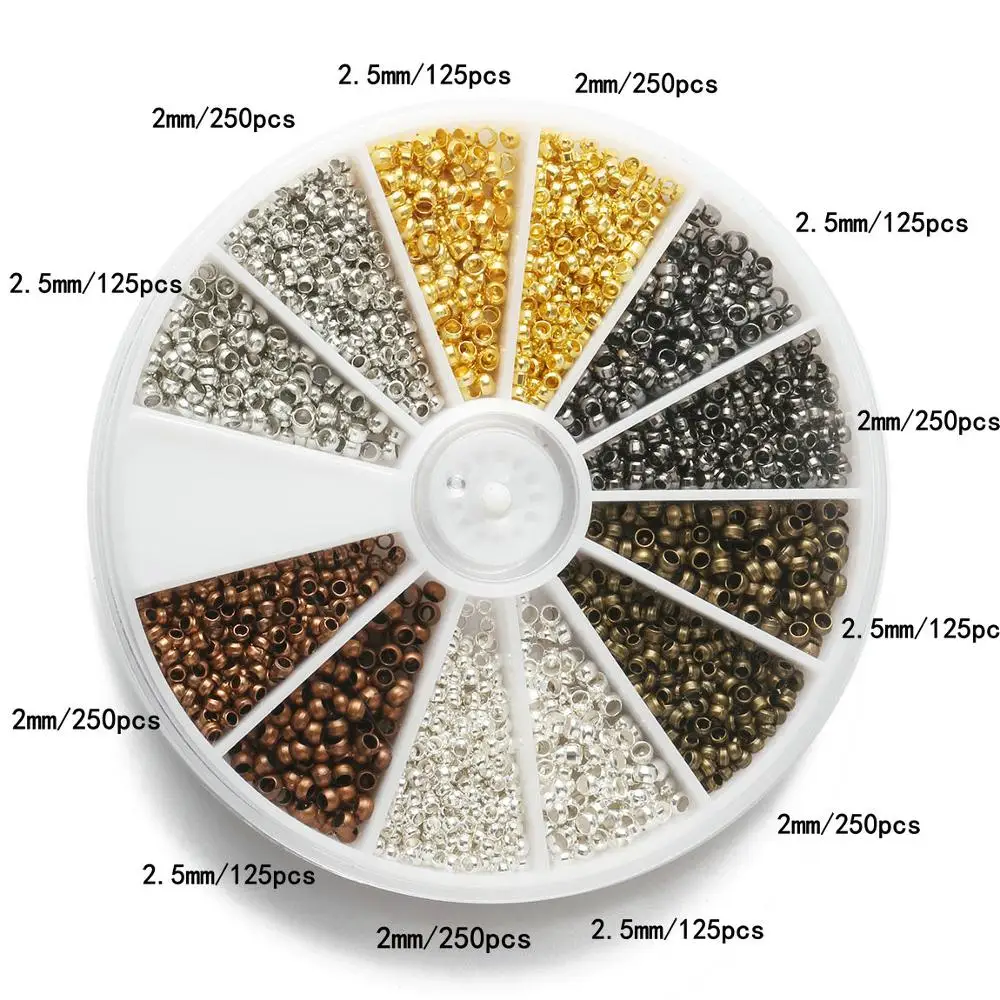 

2/2.5MM Mix Color Separate Spacer Beads for DIY Bracelet Necklace Loose Beads Jewelry Findings&Components