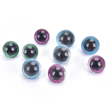 

10pcs 16MM Stuffed Toys Glitter Safety Eyes Nonwovens Washer Clear Doll Eyes