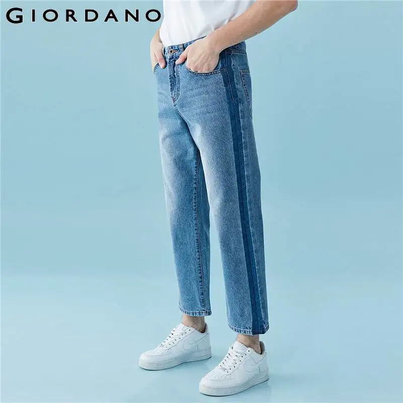 Мужские прямые джинсы Giordano классические свободные со средней посадкой с пятью