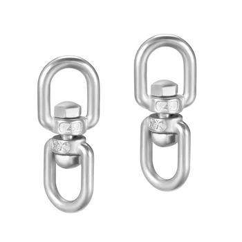 

uxcell M4 Swivel Eye Double Ended Round Rotating Hoist Ring, Eye to Eye Bolt 2 Pcs