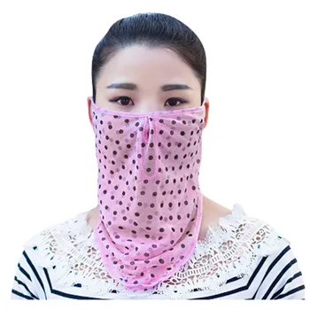 

Unisex Summer Sunscreen Anti-dust Chiffon Face Mask Outdoor Adjustable Mask # 2020