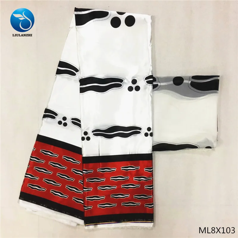 LIULANZHI Шелковый воск ткани Африканский атлас Ткань полиэстер для женщин платье горячая Распродажа 4+ 2 ярдов ML8X