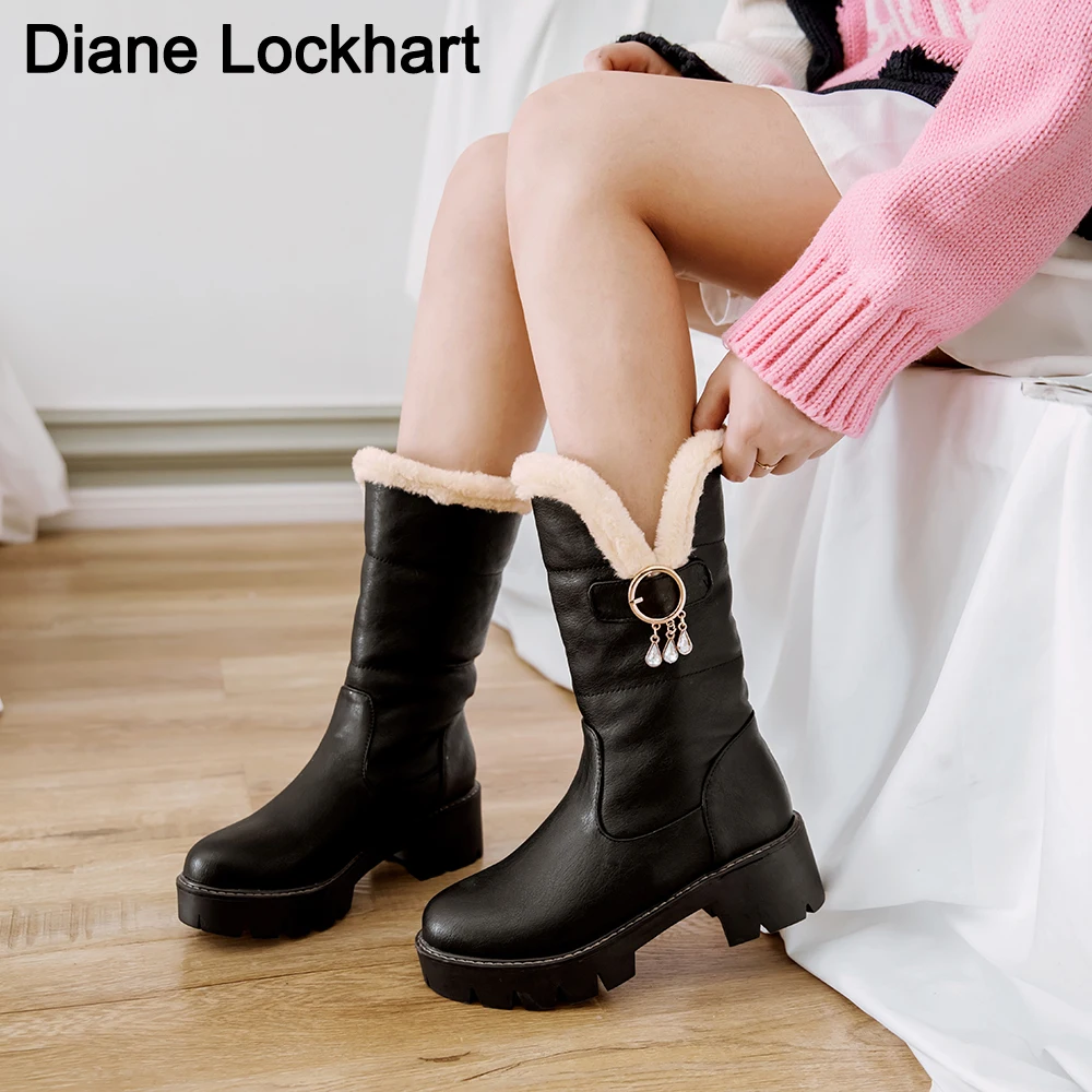 Женские ботинки зимняя обувь женские зимние Лидер продаж на платформе теплые botas