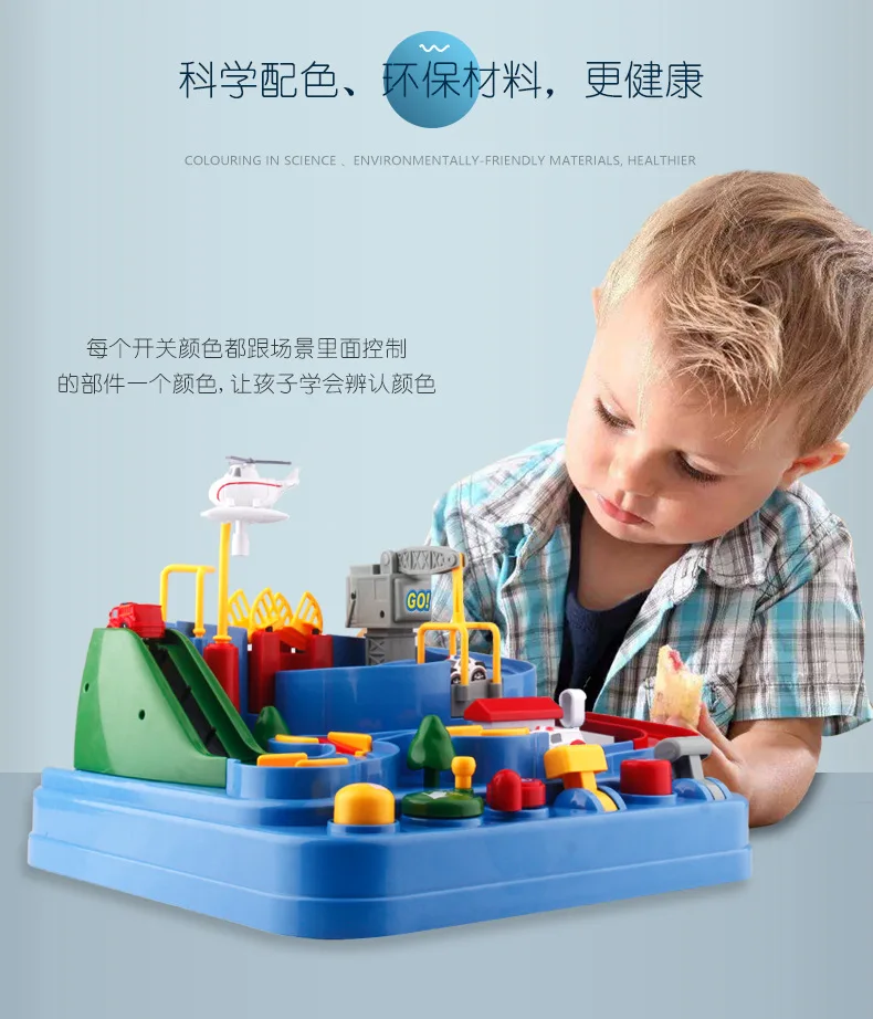 Douyin игрушечный автомобиль контрольные точки Приключения макароны камера трек автомобиль ручной раздвижной маленький поезд камера трек для детей