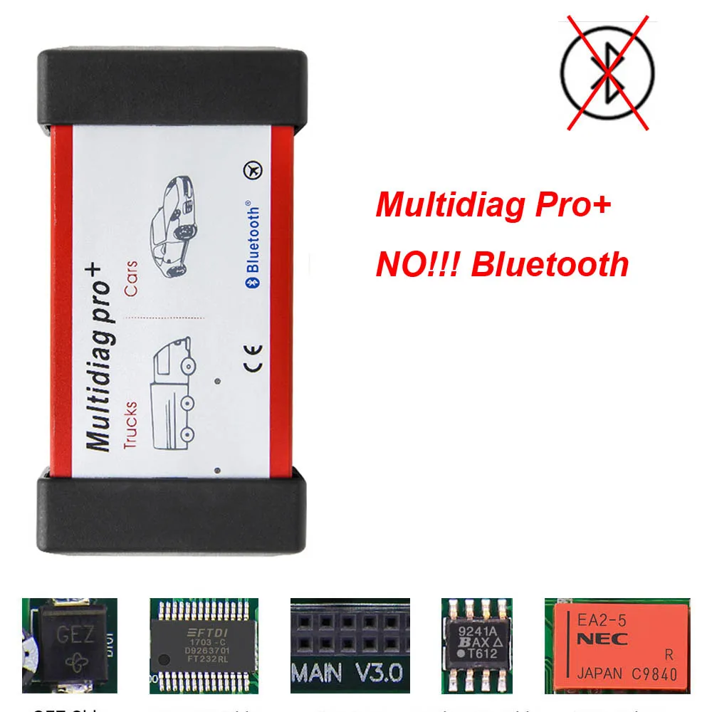 V3.0 PCB WOW реле,00 Keygen OBD OBD2 Bluetooth сканер автомобильный диагностический инструмент Multidiag Pro+ для автомобилей грузовиков - Цвет: Multidiag Pro