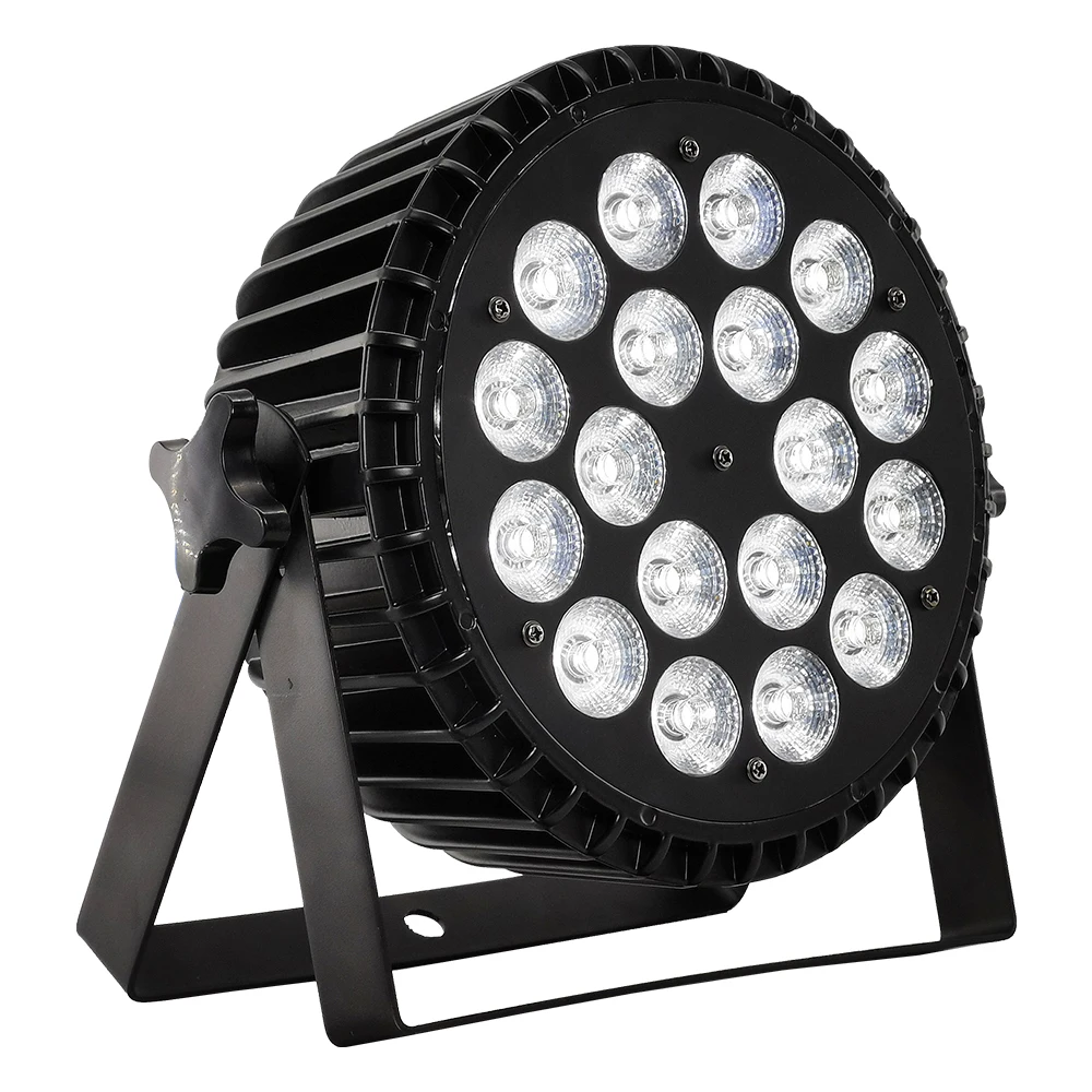 Сценический прожектор Par 18x18w RGBWA UV 6 в 1 алюминиевый полноцветный настенный