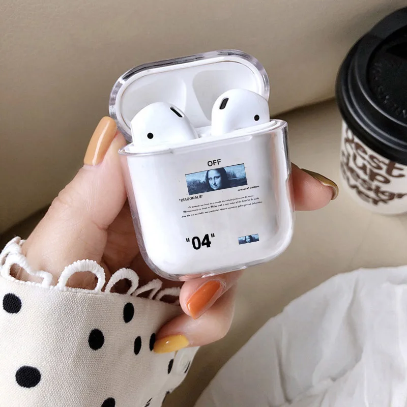 Жесткий чехол с милыми мультяшными буквами для Apple Airpods 2 чехол Роскошный прозрачный чехол для наушников с Bluetooth для air pod чехол для гарнитуры