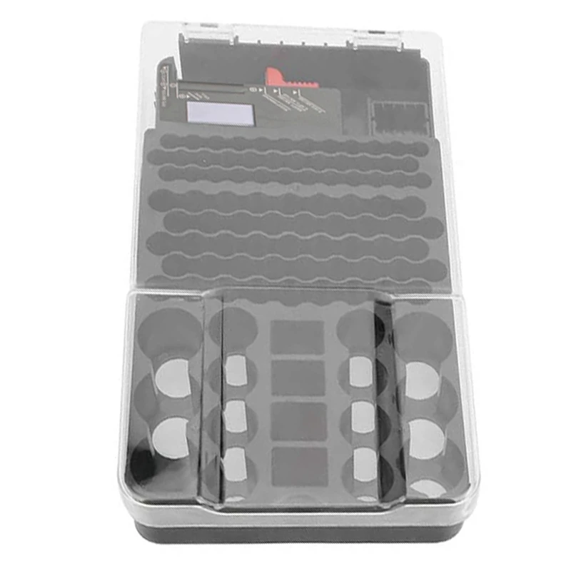 Battery Storage Case 104 Grids Thick Durable High Precision Container Box Bag Holder with Tester |