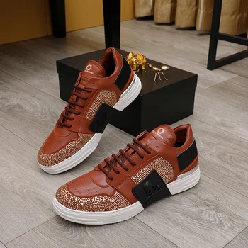 

starbags pp 2020 sneakers diamonds men's shoes original single highleather imported from Italy top luxury standard manufacture