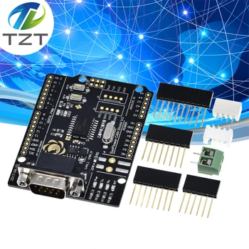 

TZT MCP2515 Can Bus Shield Board Module SUB-D Connector Standard UART IIC SPI LED Indicator Controller CAN 4.8-5.2V for Arduino
