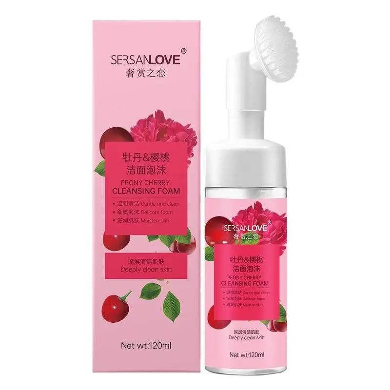 Foaming Mousse Deep Cleansing Face Cleanser Pomegranate Honey Peony Oil Moisturizing remover Rose makeup Avocado Cleans