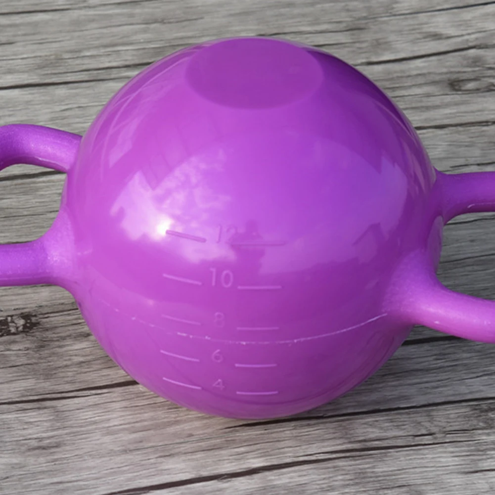Women Portable PVC Water Injection Workout Fitness Massage Dumbbell Double Handle Yoga Training Adjustable Weight Kettle Bell
