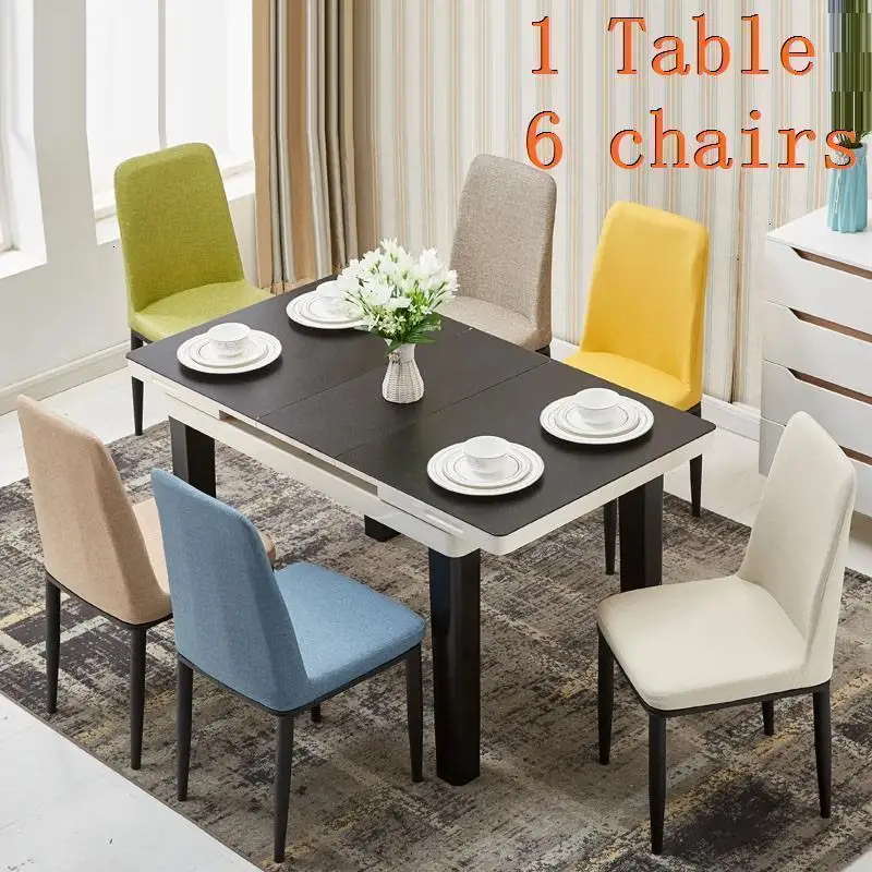 Version C Masa Sandalye Dinning Tisch A Manger модерн таволо Eettafel Comedor набор деревянный стол для столовой - Цвет: Version C
