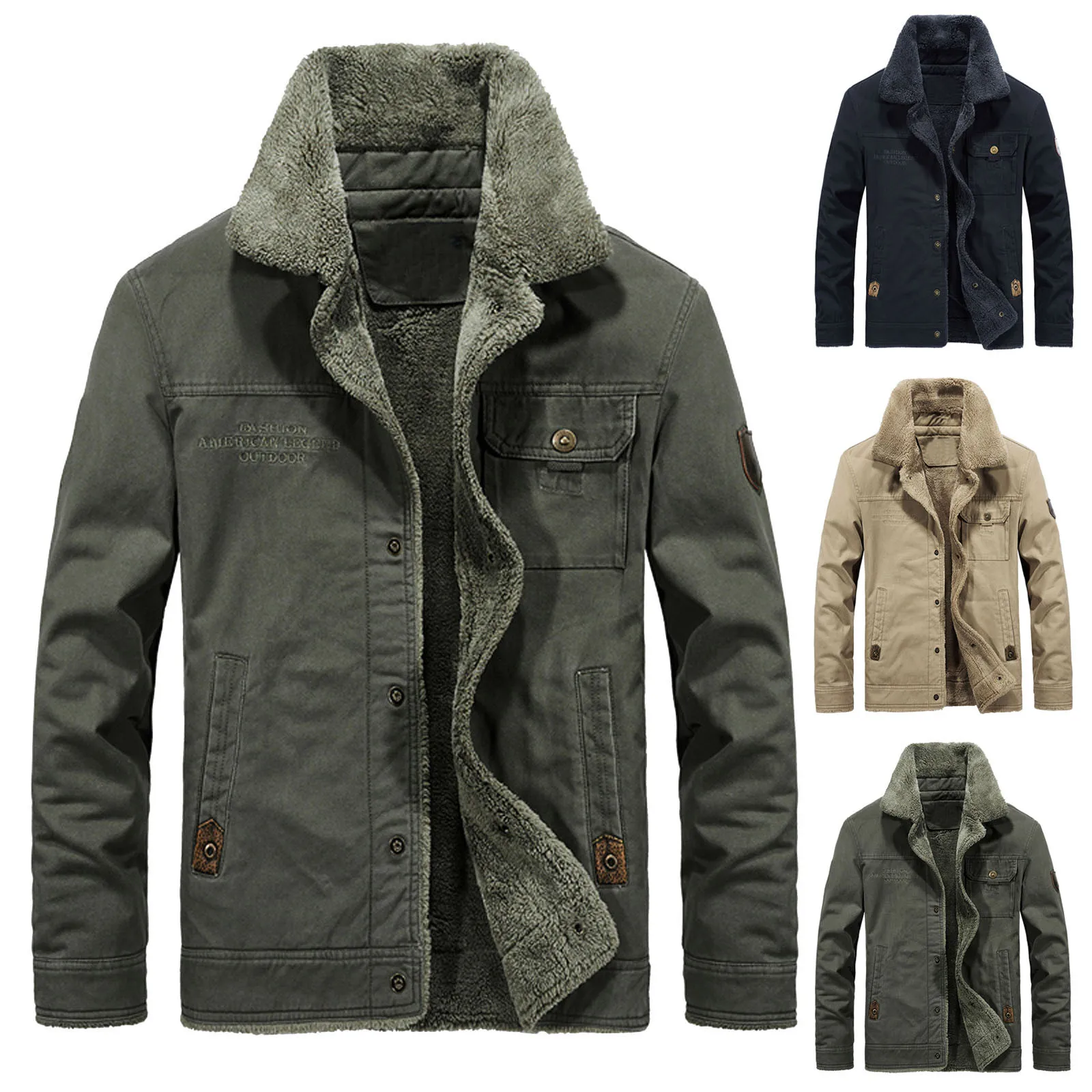 

Men Winter Warm Jacket Fashion Male Turndown Neck Softshell For Windproof Soft Coat Shell Jacket Windbreaker Outwear Overcoat