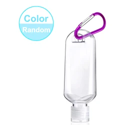 Hand Sanitizer Travel Bottles with Keychain Holders - Set of 5 Reusable Flip Cap Containers (30ml & 50ml) - 50ml (Flip cap bottle)