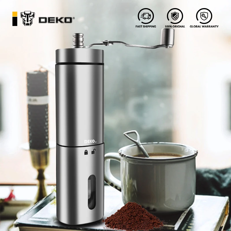 DEKO Hand Manual Coffee Portable Grinder Adjustable Ceramic Coffee Bean Mill Stainless Steel Kitchen Mills Tools 1