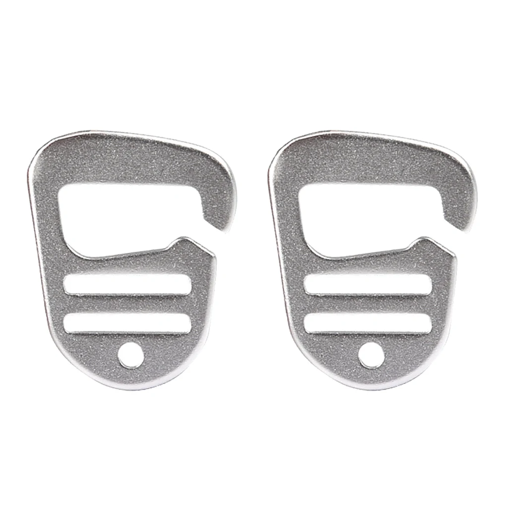 2 Pcs Metal G Hook Webbing Buckles For Bag Backpack Strap Webbing Silver