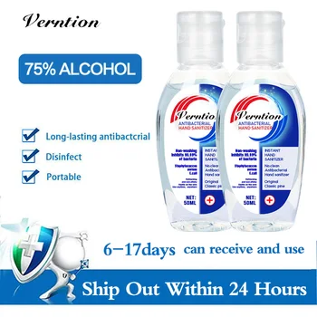 

50ml Disposable Antibacterial Hand Sanitizer Quick-drying Hand Disinfection Gel Handgel 75% Ethanol Adult Children Home Bathroom