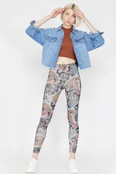 

Koton Women Black Normal Waist Narrow Cut Patterned Leggings 9YAL48419IK