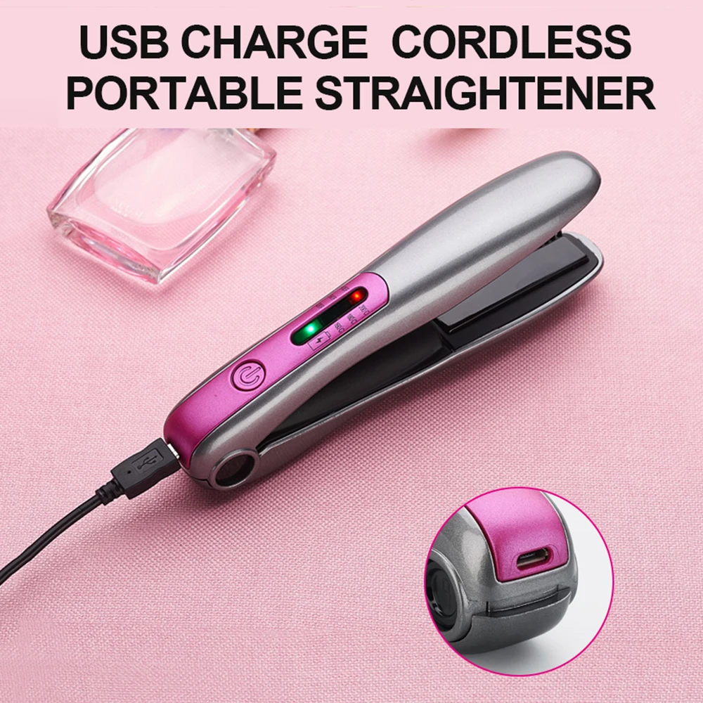 DIDIHOU Hair Straightener Portable USB Recharging Hair Flat Iron Hairs Tool Mini Flat Iron Travel Rechargeable New Straightener