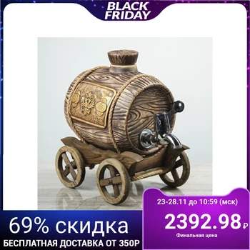 

Barrel "Russian good", on a cart, with a white tap, 3 L