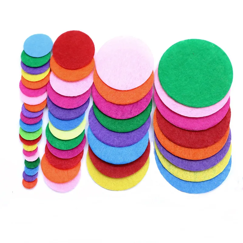 

199 Pieces Circular Wool Felt Diy Crafts for Kids Felt Leaves Felt Trees Appliques Scrapbooking Material Home Decor Sewing Patch