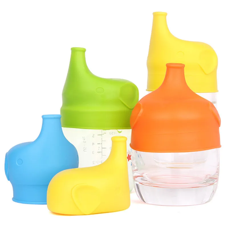 Kids Water Bottle Safety For Silicone Sippy Lids- Make Most Cups a Sippy Cup Leak Proof Drink Straw Sippy Cup for Kid Baby Feed