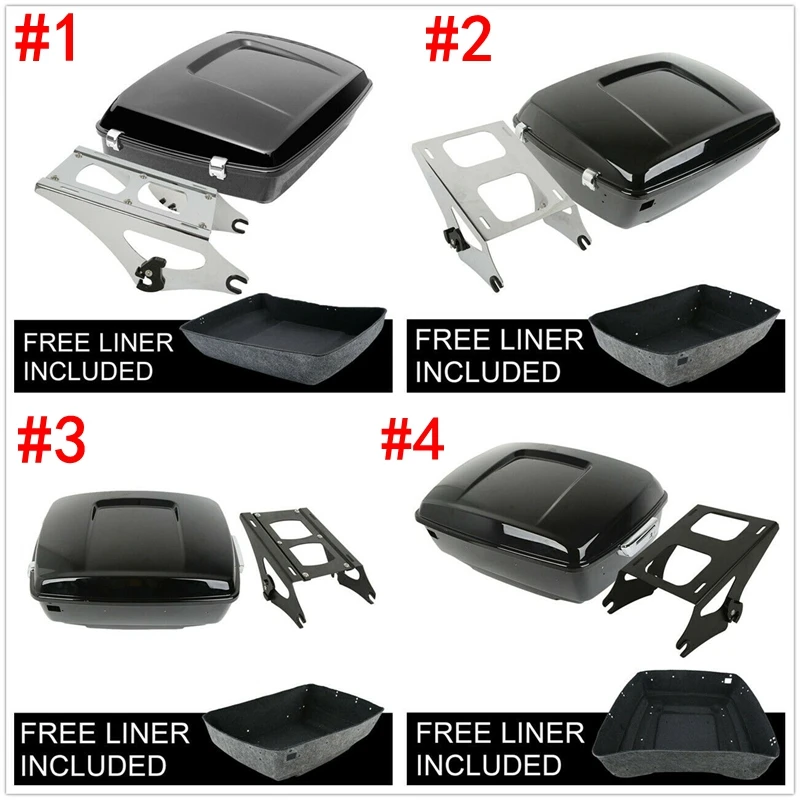 Motorcycle King Tour Pack Trunk & Two Up Mount Rack For Harley Touring Models 2014-2019 Road Electra Street Glide FLHR FLHX Motorcycle King Tour Pack Trunk & Two Up Mount Rack For Harley Touring Models 2014-2019 Road Electra Street Glide FLHR FLHX