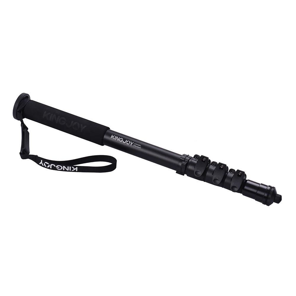 KINGJOY MP408FL Photography Camera Monopod Tripod Aluminum Alloy 4-Section Adjustable Height with 1/4 In& 3/8 In Screw Mount