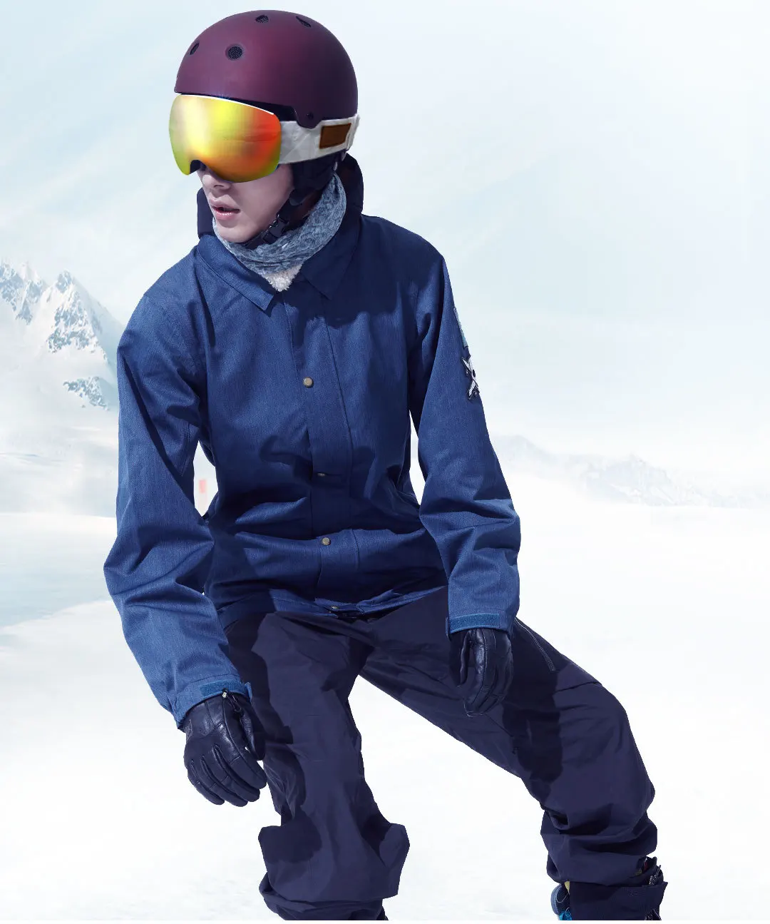 Xiaomi TS, двойные сферические лыжные очки для взрослых, обе сферы, лыжные зеркальные очки для взрослых, УФ-защита от тумана, защита от ветра, ударопрочность, Xiomi Skii