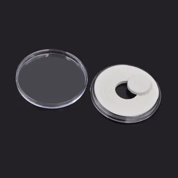 

New 20 Pcs/Set Coin Storage Container Box PS Display Capsules Holder Reusable Round Applied Clear Coin Cases Collection Gifts 51