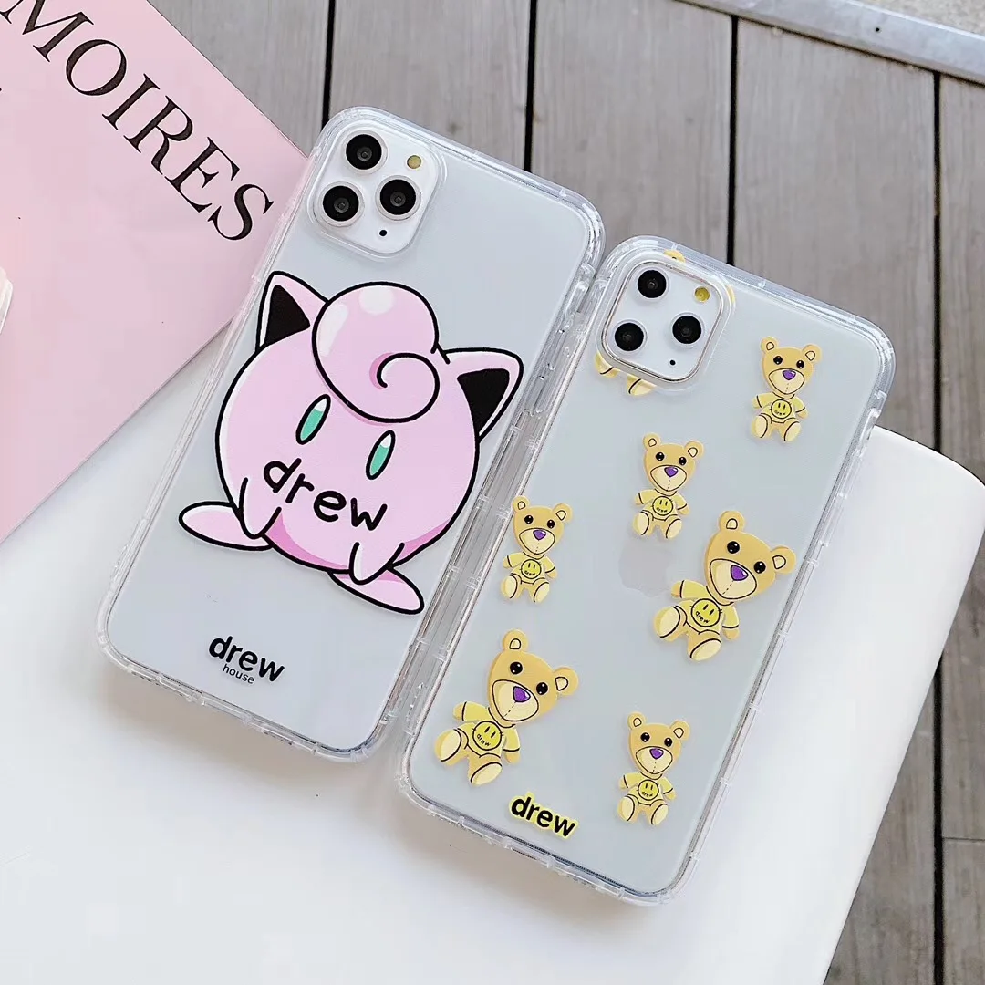 Luxury Justin Bieber drew house smile Jigglypuff Phone Case For iphone 7 8 plus 11 pro X Xs Max XR Clear Candy TPU Fundas |